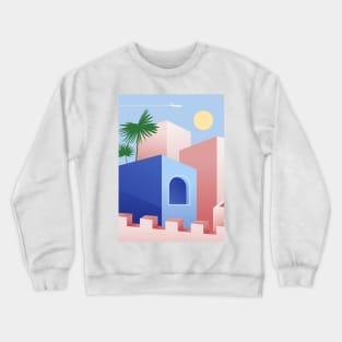 Boho travel art. Egypt, Morocco poster Crewneck Sweatshirt